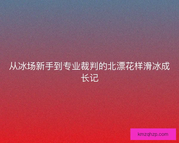 从冰场新手到专业裁判的北漂花样滑冰成长记 从冰场新手到专业裁判的北漂花样滑冰成长记